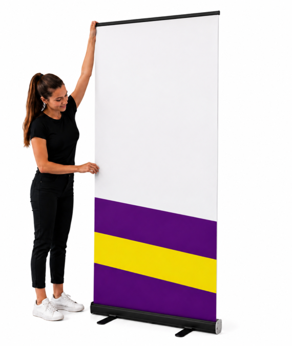 ECO Black Banner Stand 33″x 80″
