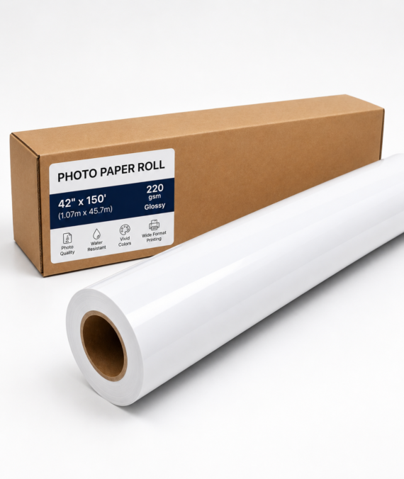 Photo Paper Roll 42″x150′ (1.07m x 45.7m) (220 g/m²) Glossy
